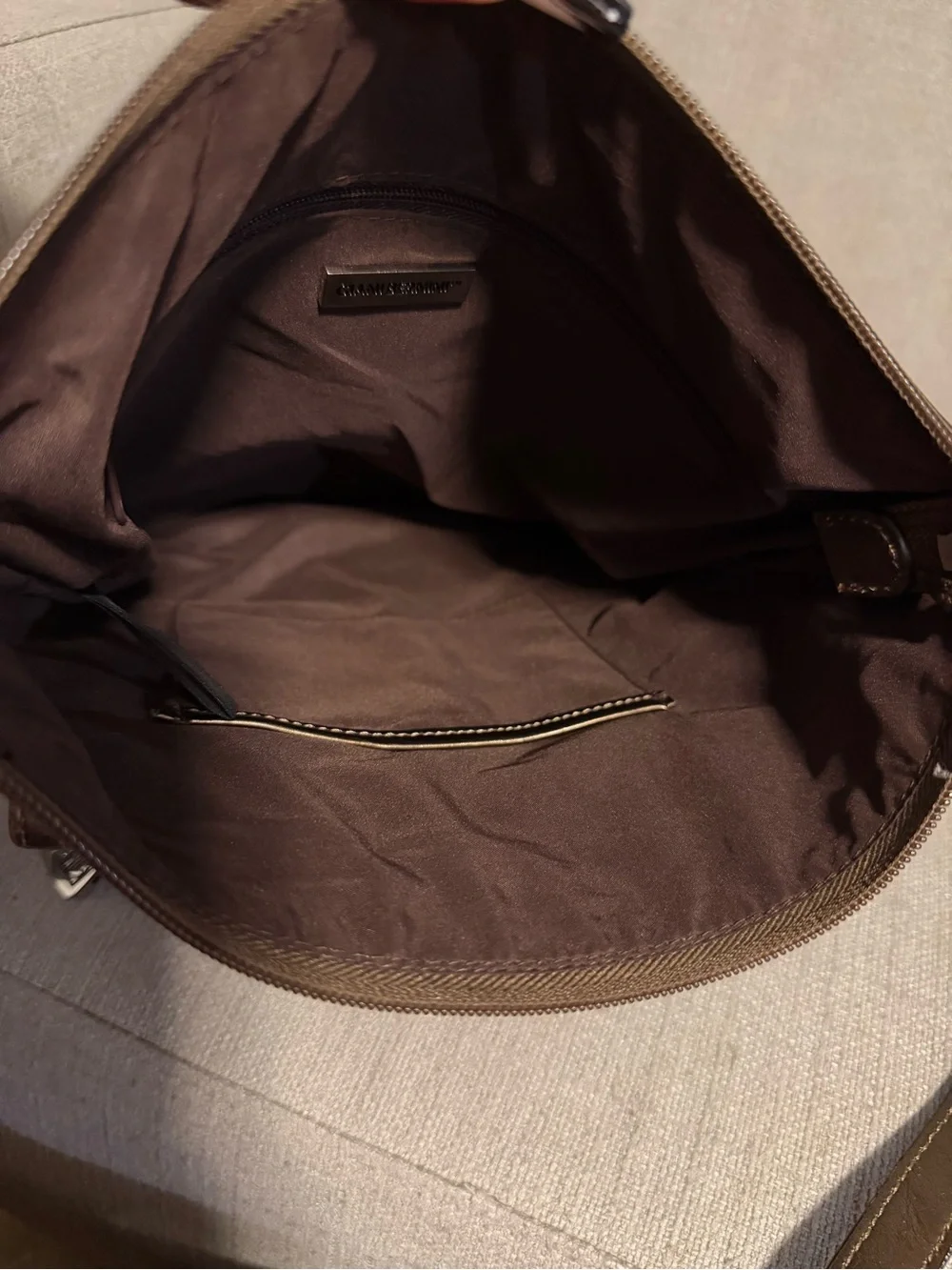 Gianni Bernini Bronze Metallic Leather Crossbody